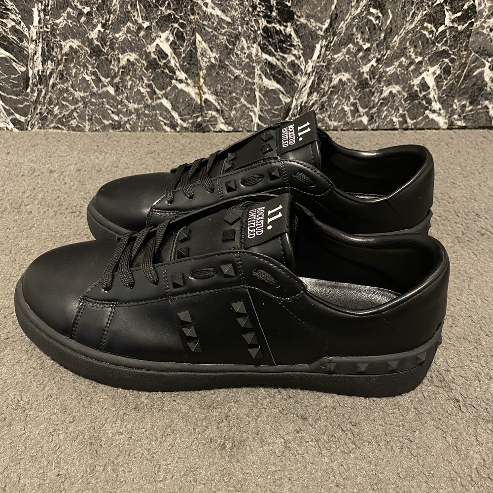 Valentino Garavani Black Studded Sneakers